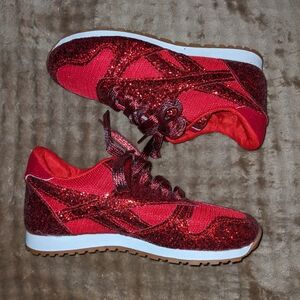 Red Glitter Women's Sneakers 36